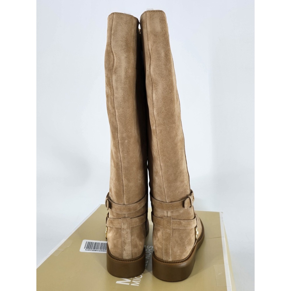 Michael Kors Women's Abigail Boot-Wide Shaft Equestrian - Tan Suede Sz:‎ 8.5 WS - Picture 10 of 14